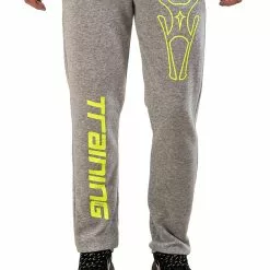 Amnig Unisex Sport Training Sweatpants (Grey/Lime)