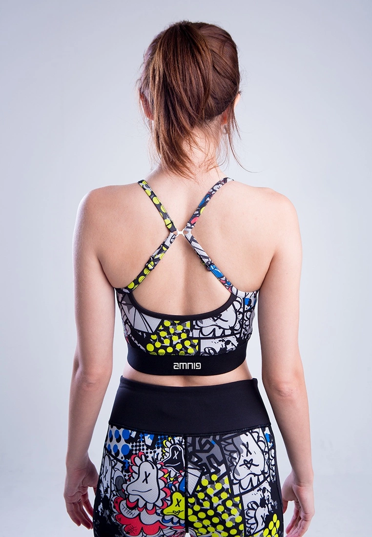 Amnig Women Crux Halter Neck Sport Bra (Black High Rise) - Image 3