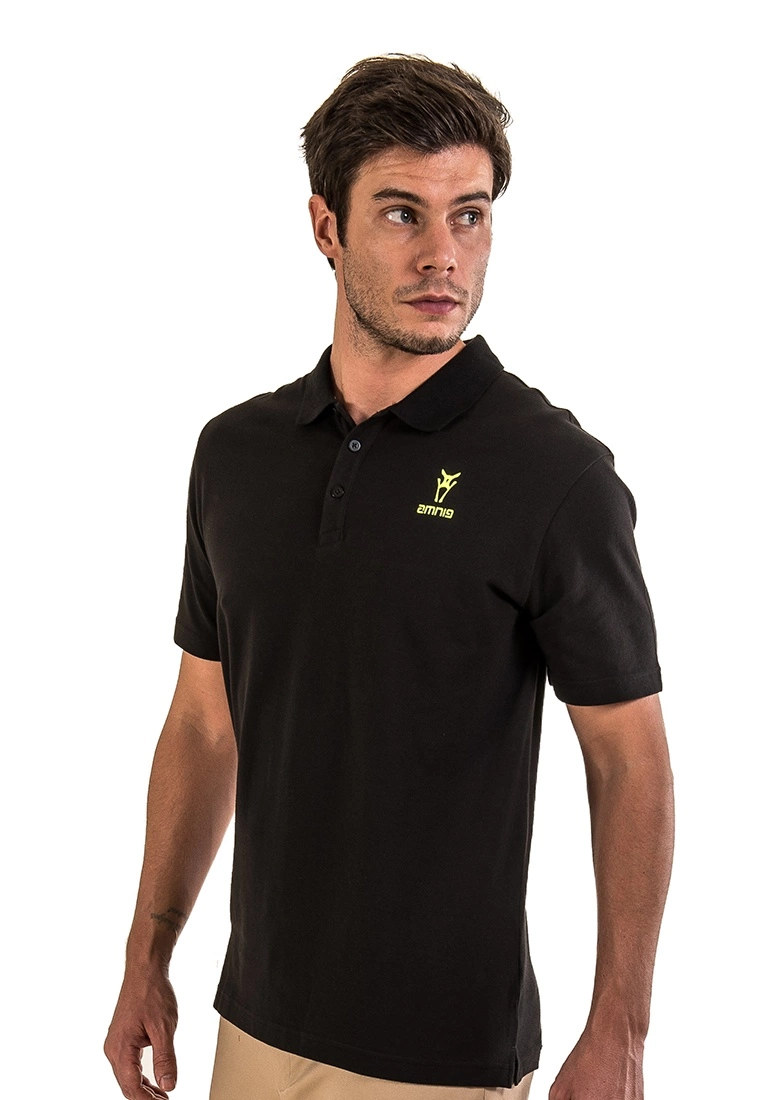 Amnig Men Basic Polo (Black) - Image 3