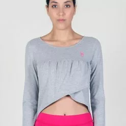 Amnig Women Overlap Long Sleeve Top