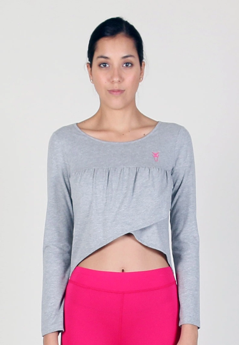 Amnig Women Overlap Long Sleeve Top