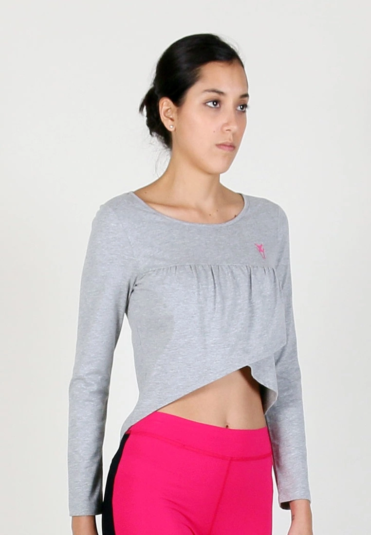 Amnig Women Overlap Long Sleeve Top - Image 3