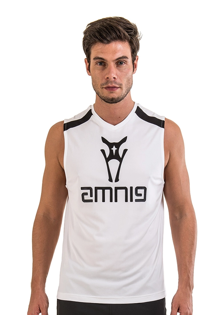 Amnig Men Training Sleeveless Tee (White)