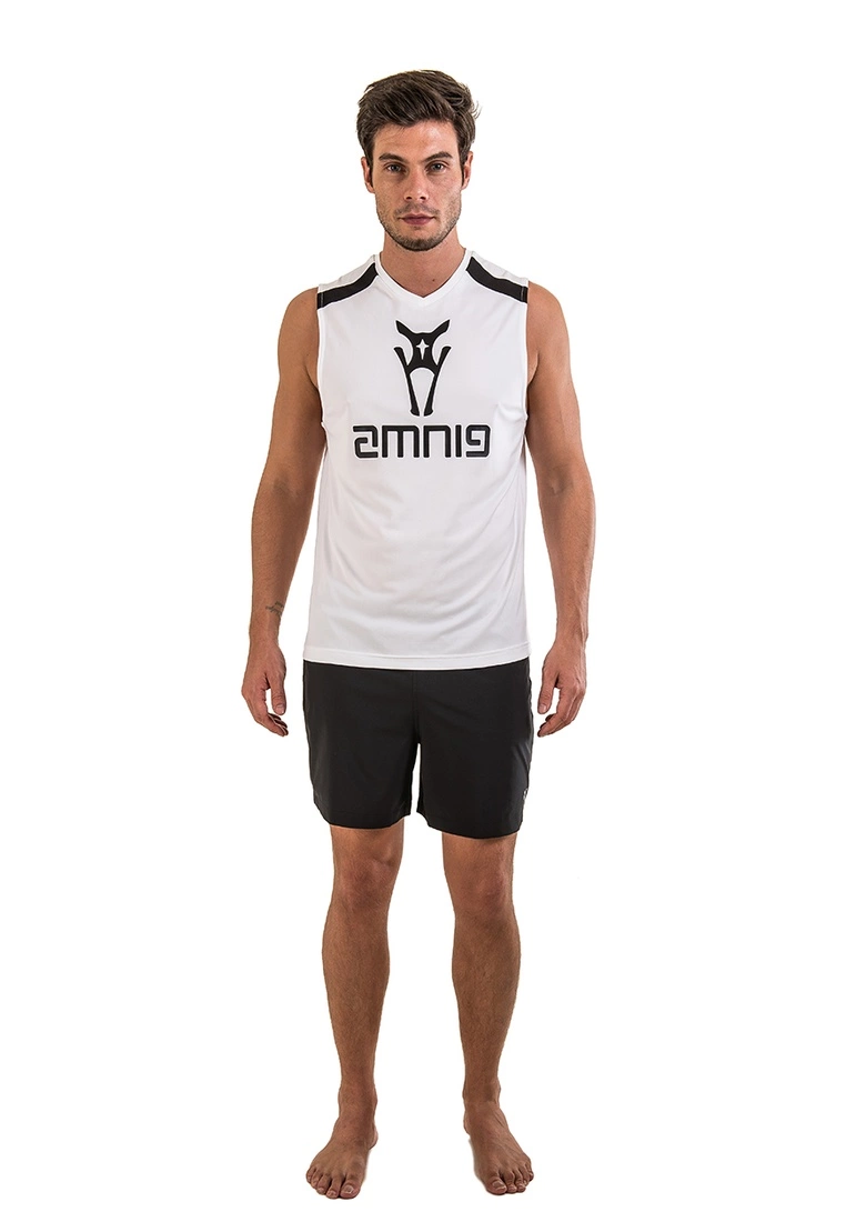 Amnig Men Training Sleeveless Tee (White) - Image 5