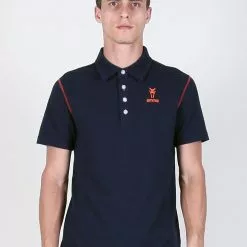 Amnig Men Stand Collar Polo