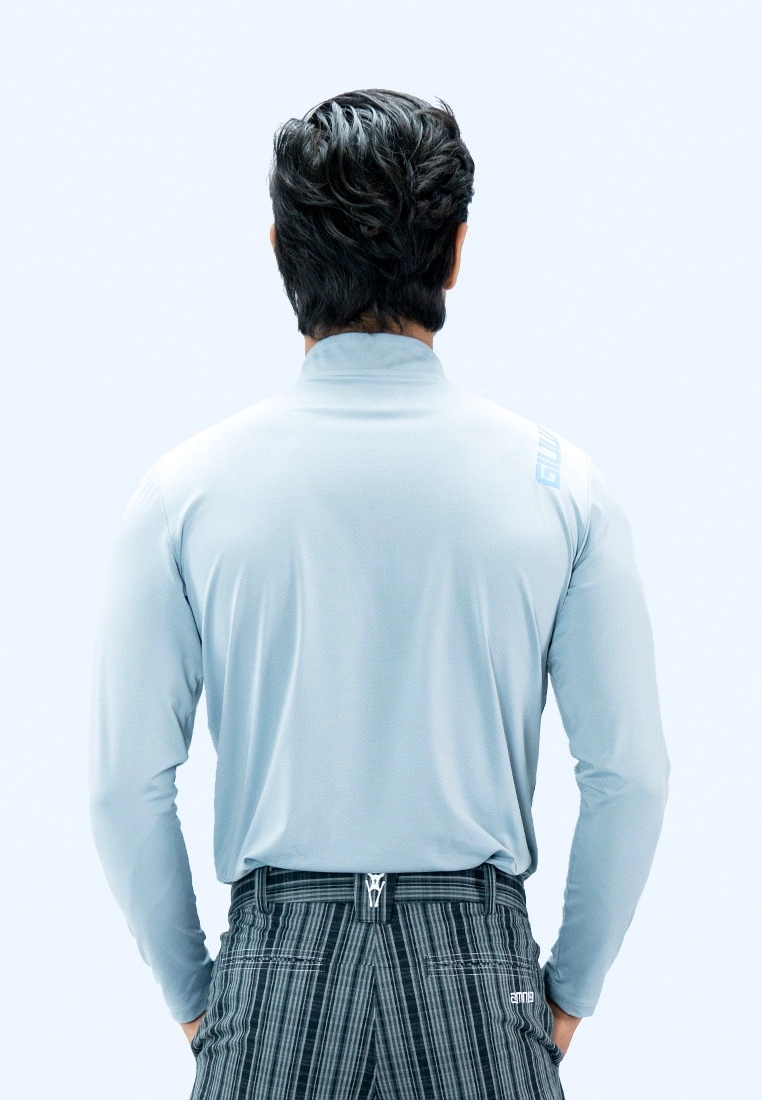 Amnig Men Flex High Neck with Zipper Long Sleeve - Image 5