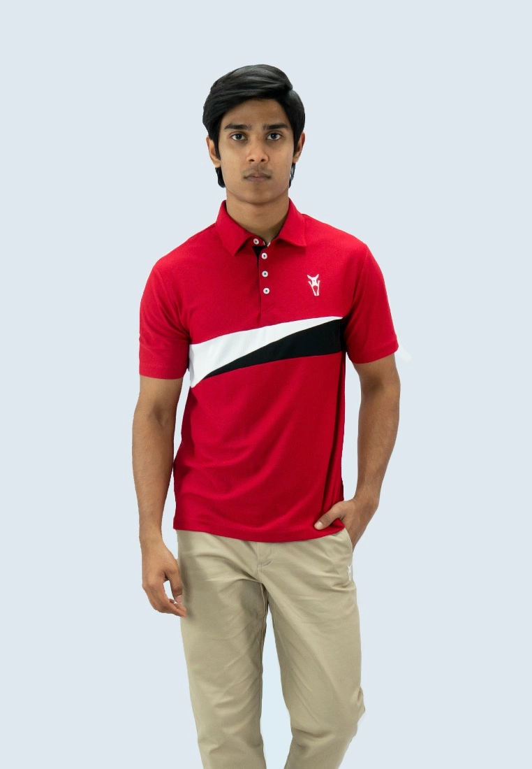 Amnig Men Swift Polo (Tango Red/Black) - Image 5