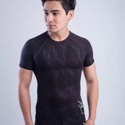 Amnig Men Fury Compression Short Sleeve (Black)