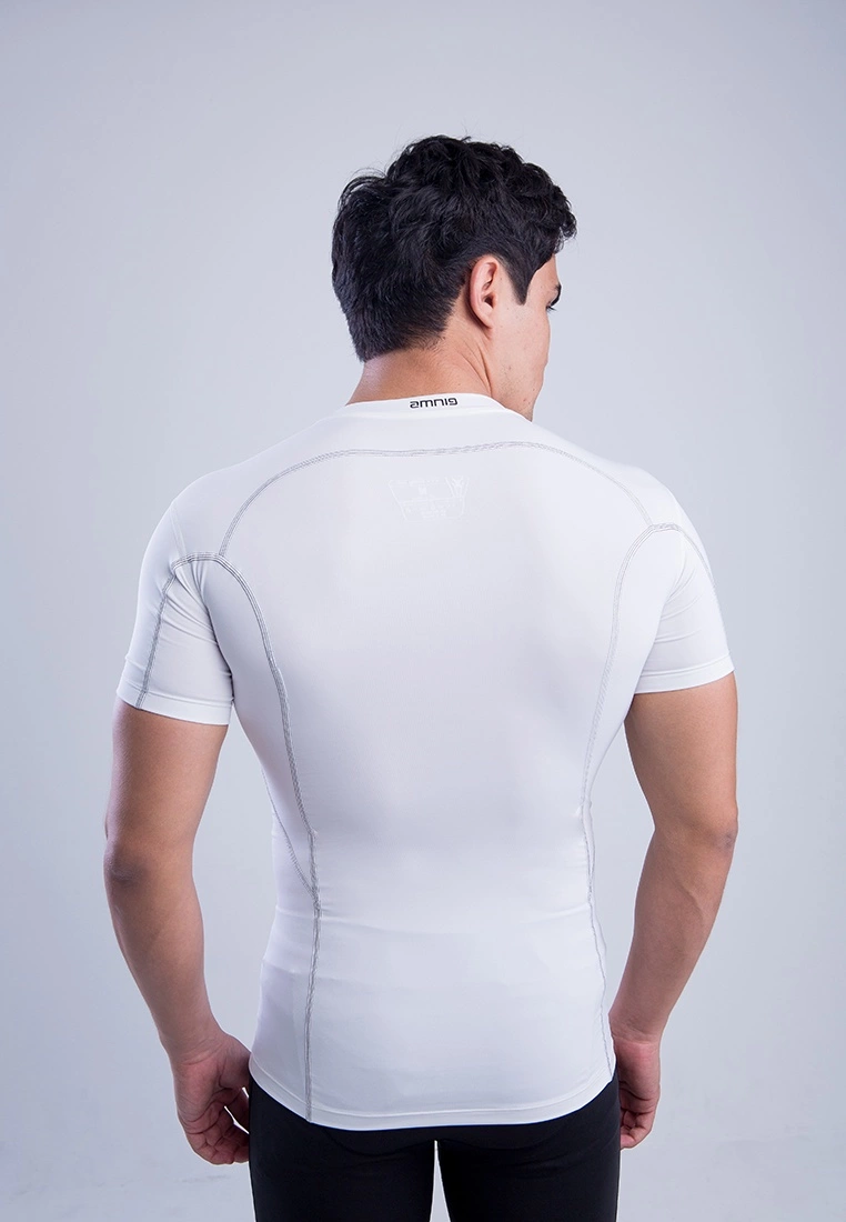 Amnig Men Ignite Compression Short Sleeve (White) - Image 3