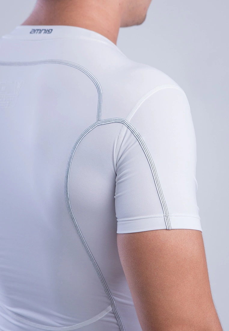 Amnig Men Ignite Compression Short Sleeve (White) - Image 4