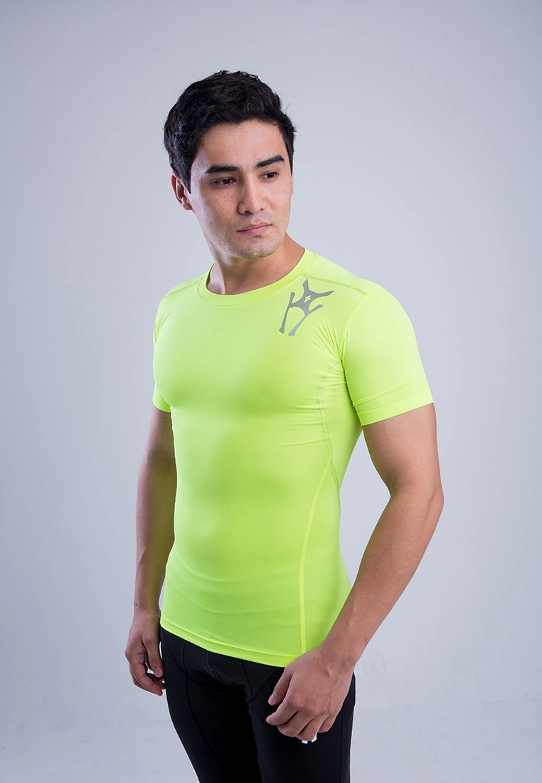 Amnig Men Ignite Compression Short Sleeve (Fuel Yellow) - Image 2