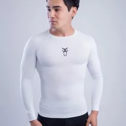 Amnig Men Ignite Compression Long Sleeve (White)