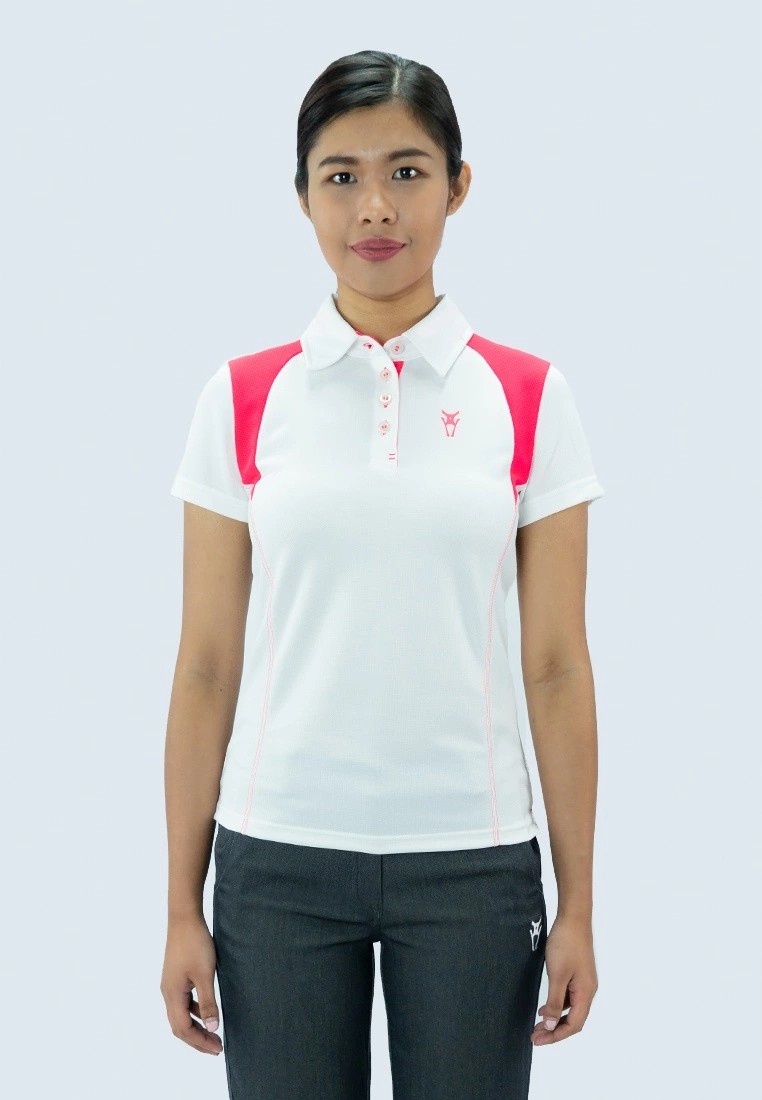 Amnig Women Aspire Polo (White/Bright Plasma)