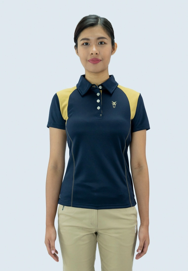 Amnig Women Aspire Polo (Navy/ Gold)