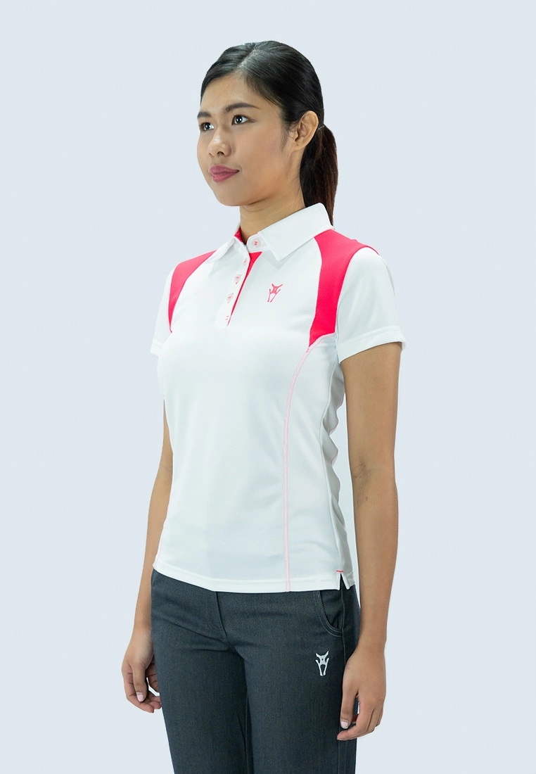 Amnig Women Aspire Polo (White/Bright Plasma) - Image 3