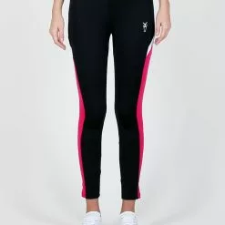 AMNIG Women Flex Legging (Black/Pink)