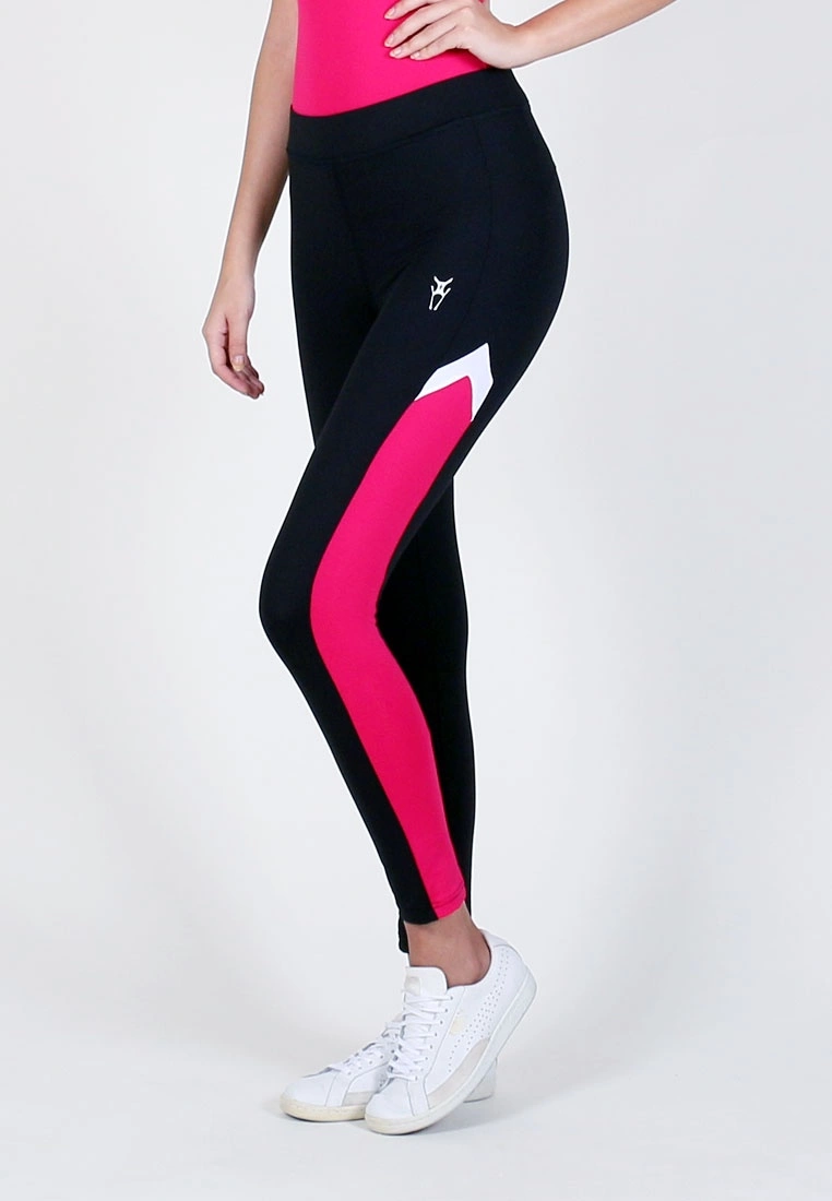 AMNIG Women Flex Legging (Black/Pink) - Image 3