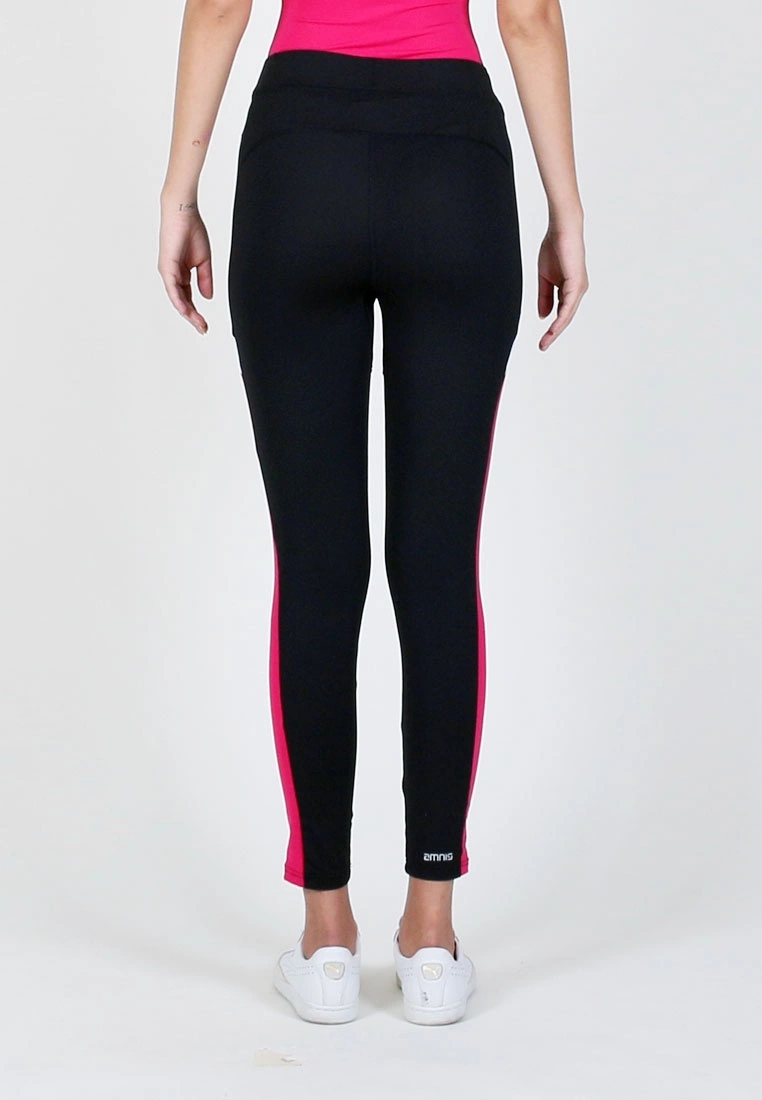 AMNIG Women Flex Legging (Black/Pink) - Image 4