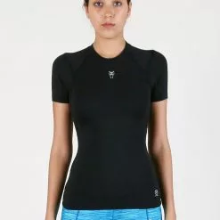 Amnig Women Maxforce Agile Compression Short Sleeve Top (Black)