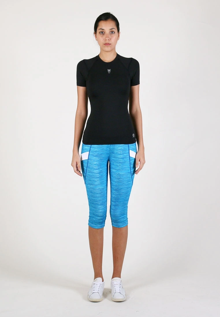 Amnig Women Maxforce Agile Compression Short Sleeve Top (Black) - Image 5