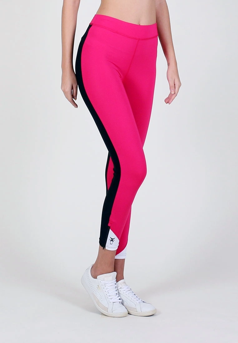 AMNIG Women Synergy Legging (Black/Pink) - Image 3