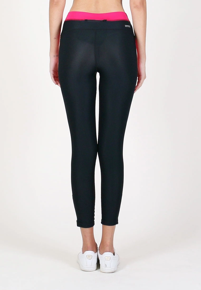 AMNIG Women Synergy Legging (Black/Pink) - Image 4