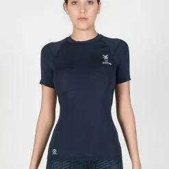 Amnig Women Maxforce Agile Compression Short Sleeve Top (Navy)