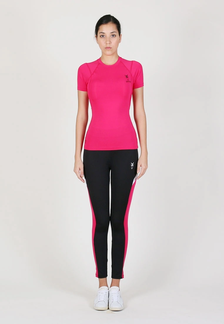 Amnig Women Maxforce Agile Compression Short Sleeve Top (Pink) - Image 5