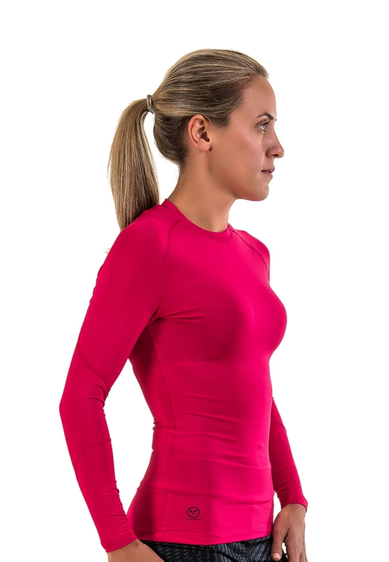 Amnig Maxforce Recapture Compression Long Sleeve Top (Berry) - Image 2