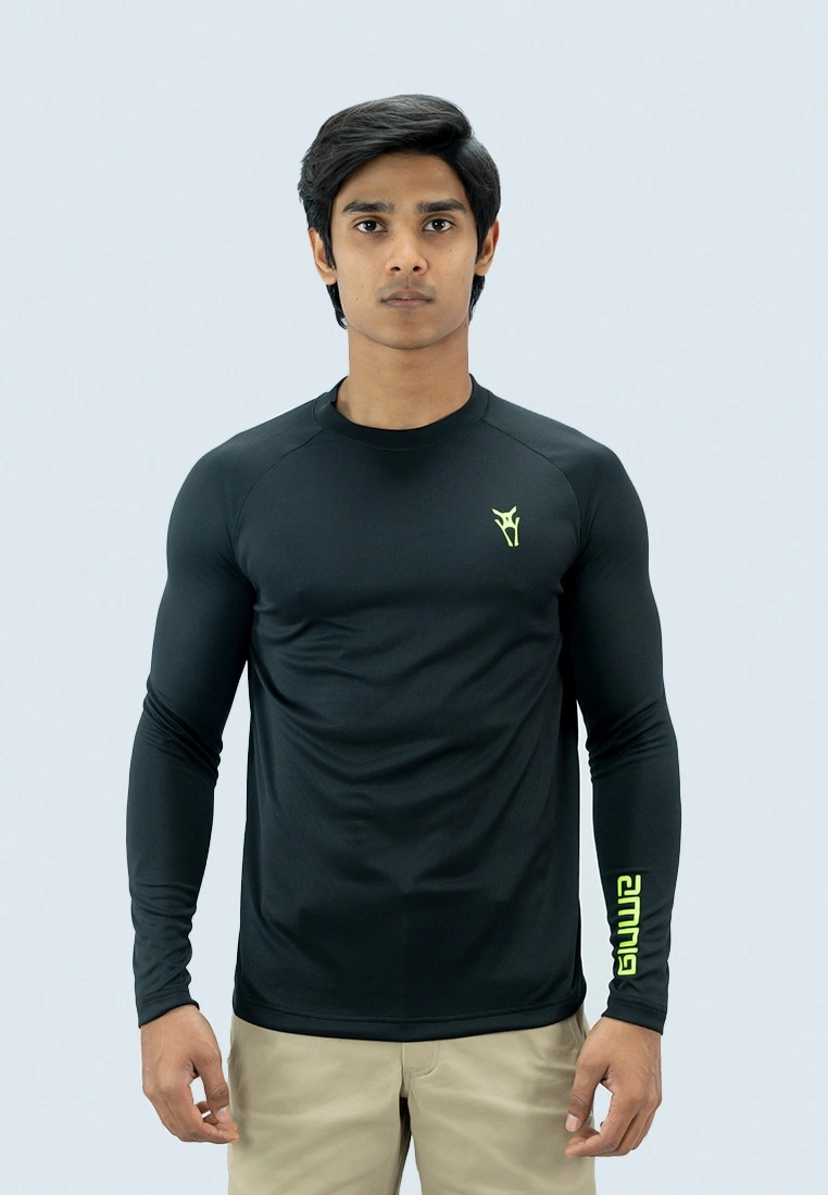 Amnig Men Flex High Neck Long Sleeve Top