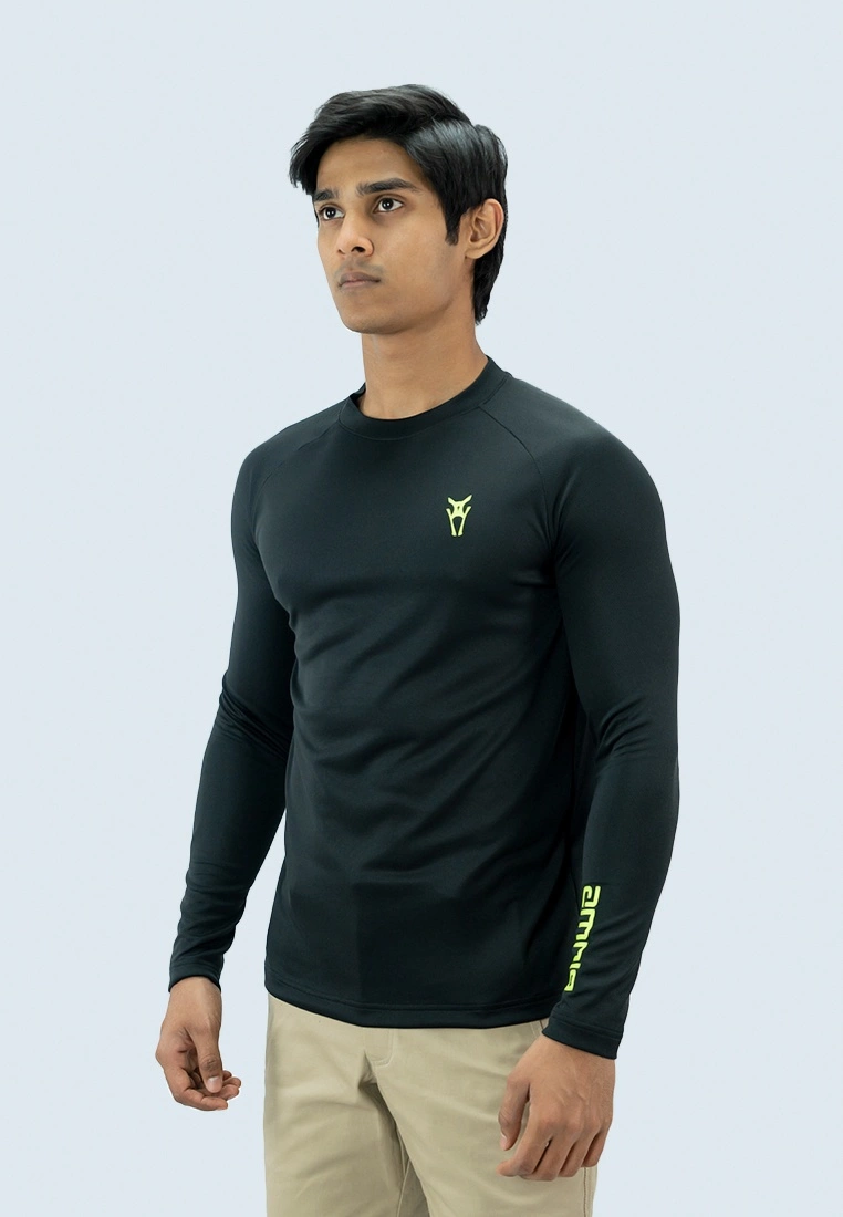 Amnig Men Flex High Neck Long Sleeve Top - Image 2