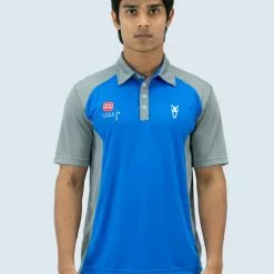 Amnig Men Surge Polo SDLPGA (Steel Grey/ Royal Blue)