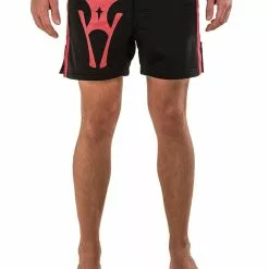 AMNIG Men Side Panel Fighter Shorts-15" Black