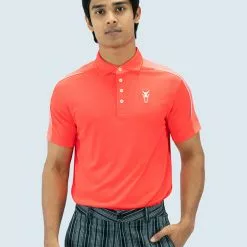 Amnig Men Motion Polo (Red/Coral)