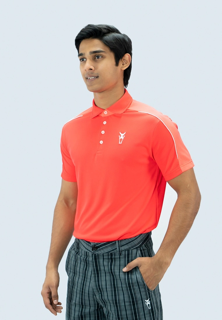 Amnig Men Motion Polo (Red/Coral) - Image 2
