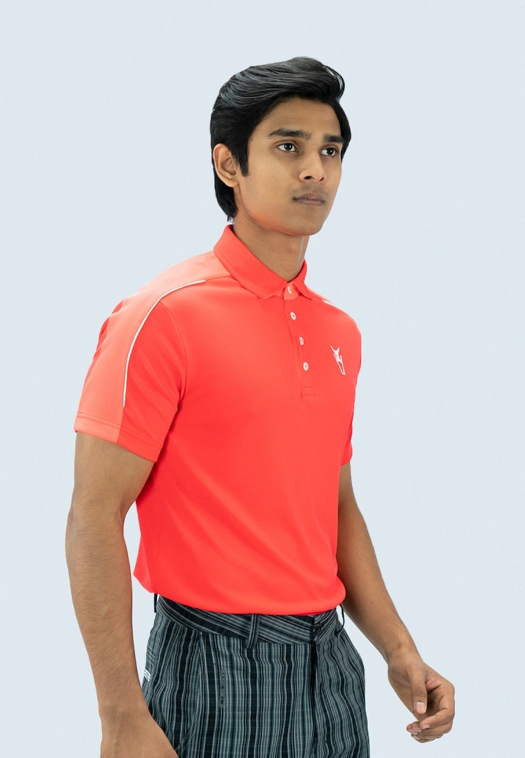 Amnig Men Motion Polo (Red/Coral) - Image 3