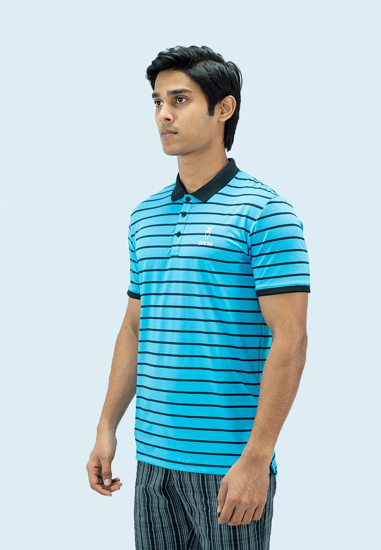 Amnig Men Streak Flat Knit Polo - Image 2