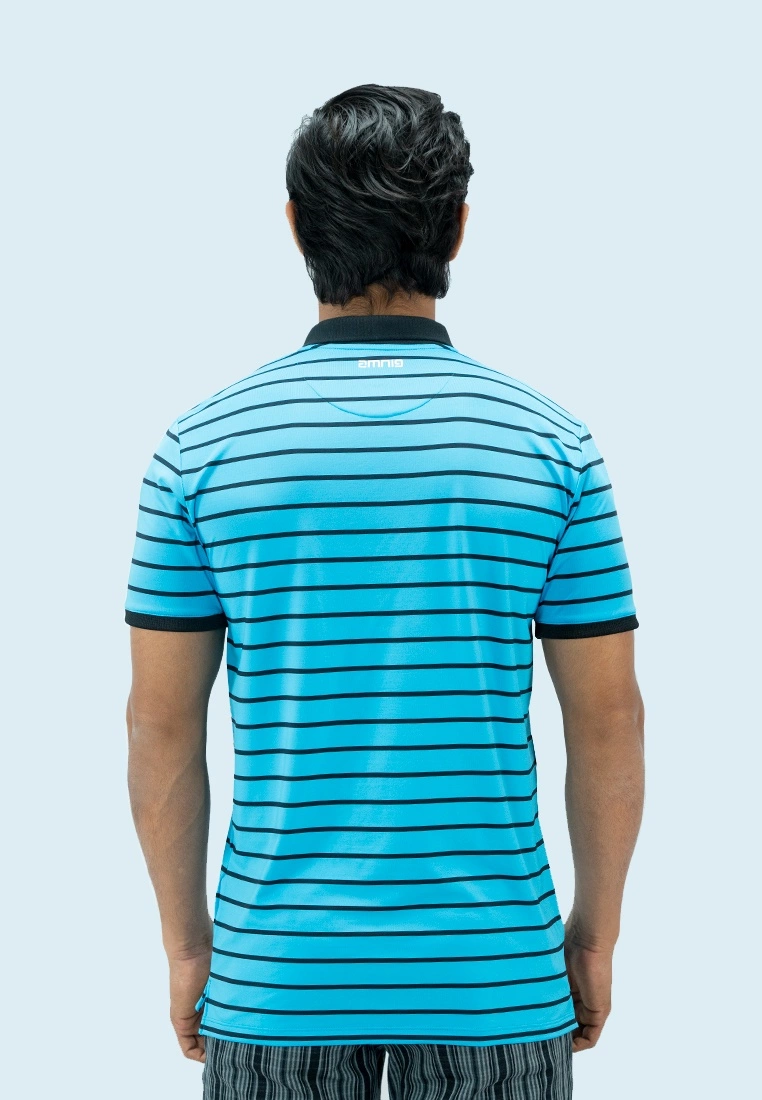 Amnig Men Streak Flat Knit Polo - Image 4