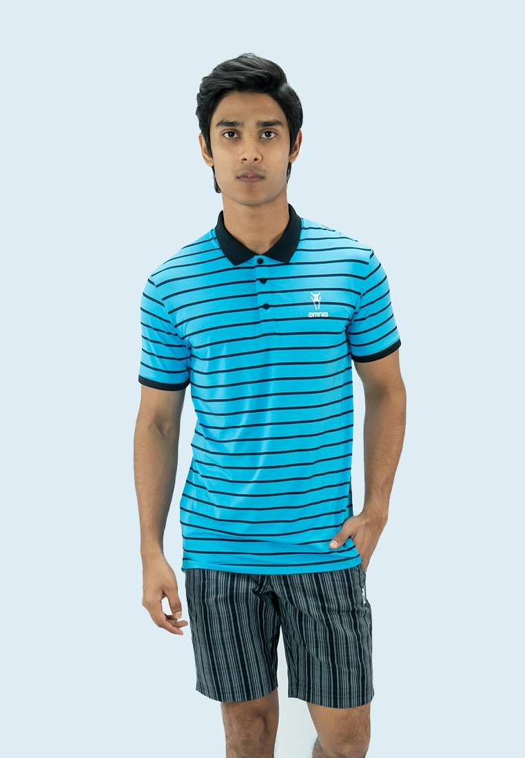 Amnig Men Streak Flat Knit Polo - Image 5