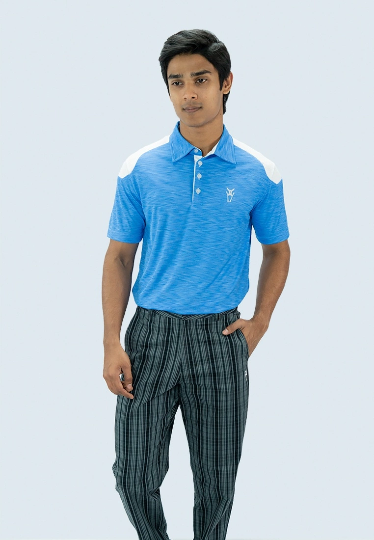 Amnig Men Endeavor Polo (Ultramarine/White) - Image 5