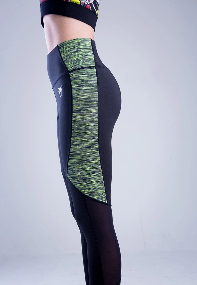 Amnig Women Gallantry Leggings (Black/New Lime) - Image 4