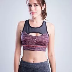 Amnig Women Flex Pro Racer Back Sport Bra (Periscope)