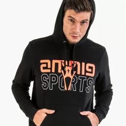 Amnig Sports Pullover Hoodie (Black)