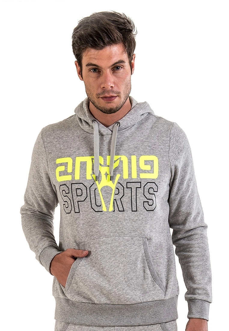 Amnig Sports Pullover Hoodie (Light Grey)