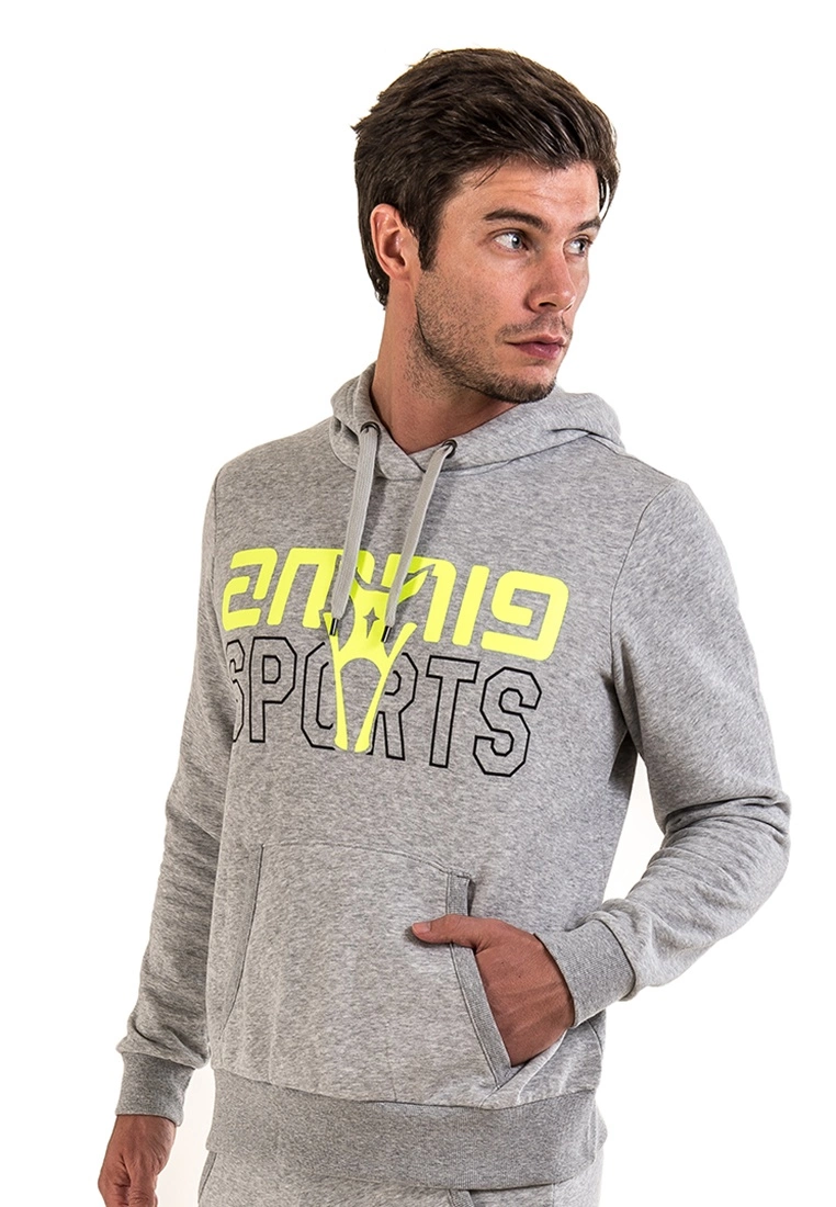 Amnig Sports Pullover Hoodie (Light Grey) - Image 3