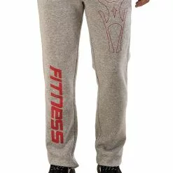 AMNIG Unisex Fitness Sweatpants (Grey/Orange)