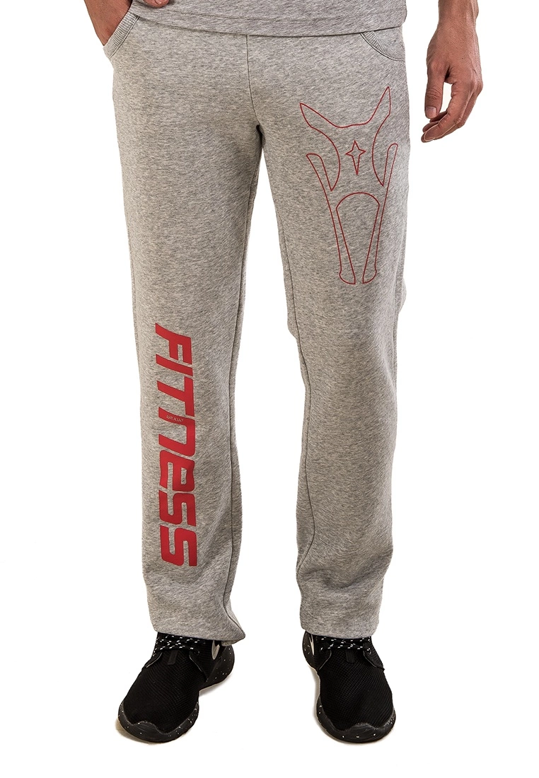 AMNIG Unisex Fitness Sweatpants (Grey/Orange)