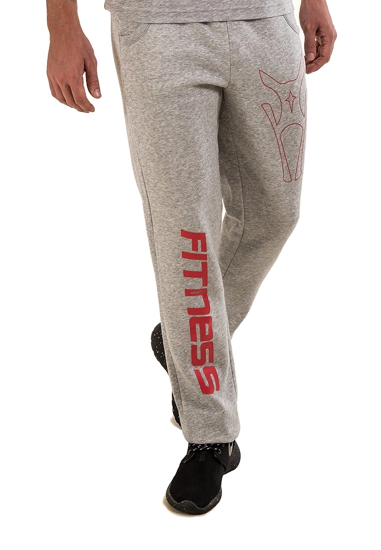 AMNIG Unisex Fitness Sweatpants (Grey/Orange) - Image 3