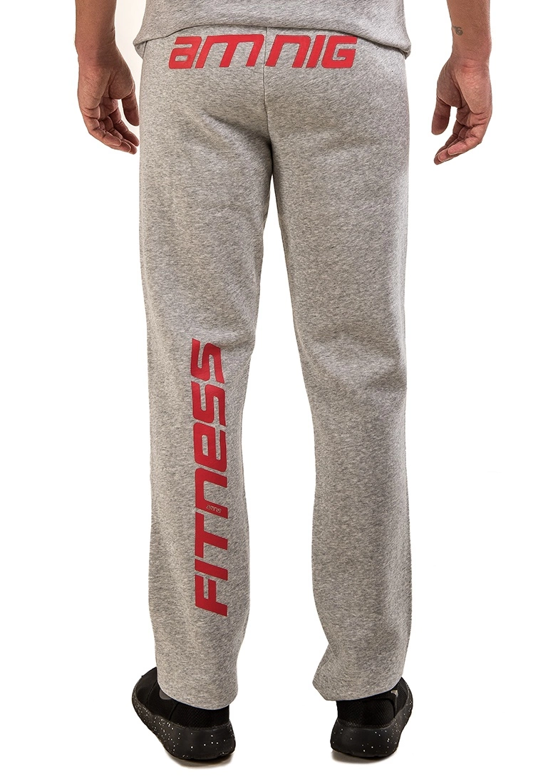 AMNIG Unisex Fitness Sweatpants (Grey/Orange) - Image 4
