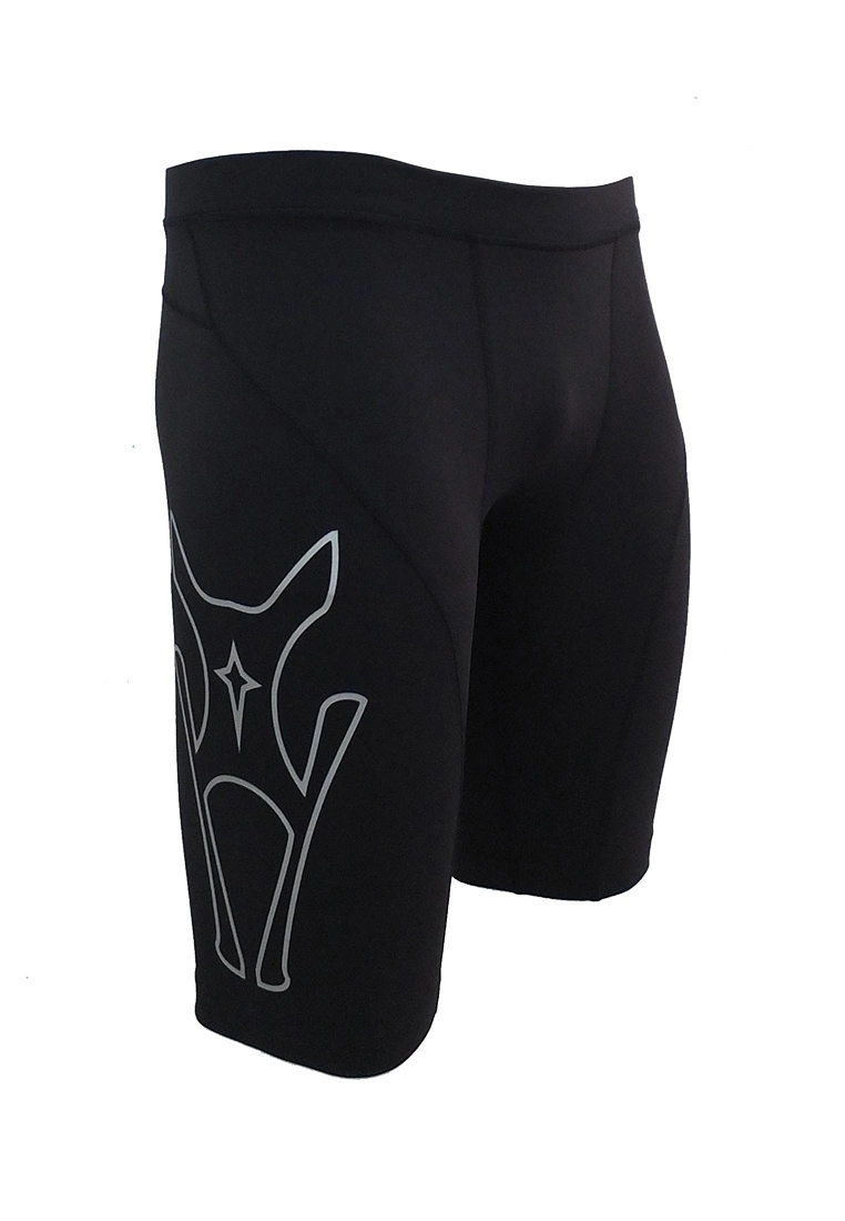 Amnig Men Maxforce Victory Compression Short (Black/Silver) - Image 2